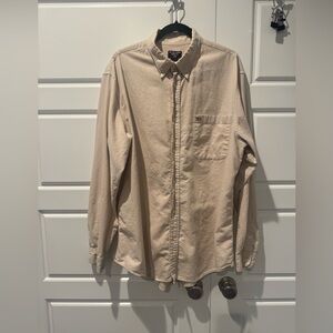 Ralph Lauren Jeans Co Causal RL Flag Detail Button Down Sand Men’s Size X-Large